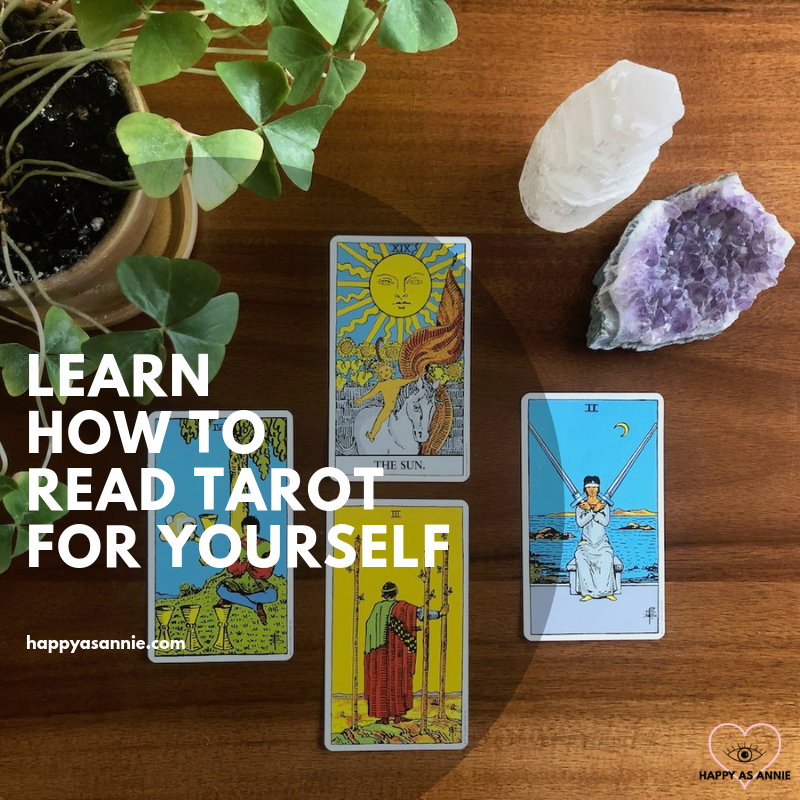 Intrigued by all the tarot cards you've been seeing everywhere lately? Tarot is a powerful (and easy to learn!) tool to help us tap into our inner wisdom and intuition. In this post, I share my journey with tarot and show you how you can start learning how to read tarot for yourself right away. Happy As Annie | How to Read Tarot for Yourself