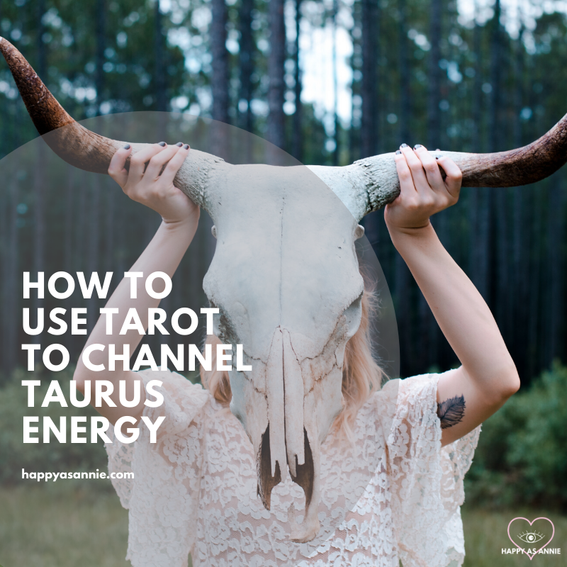 How to Use Tarot to Channel Taurus Energy | Happy As Annie. Taurus rules the Hierophant Tarot Card. Channel your inner Taurus and Hierophant energy in a way that serves your highest good. #taurus #astrology #tarot #tarotcards #horoscope #zodiac