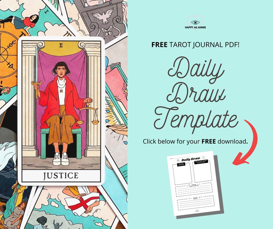 Get a FREE Daily Draw Tarot Journal Template by Happy As Annie