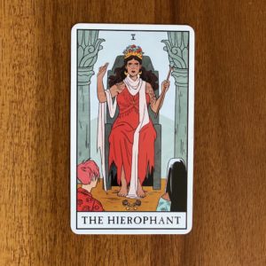 If your numerology birth number is five, your tarot birth card - or tarot life card - is the Hierophant.