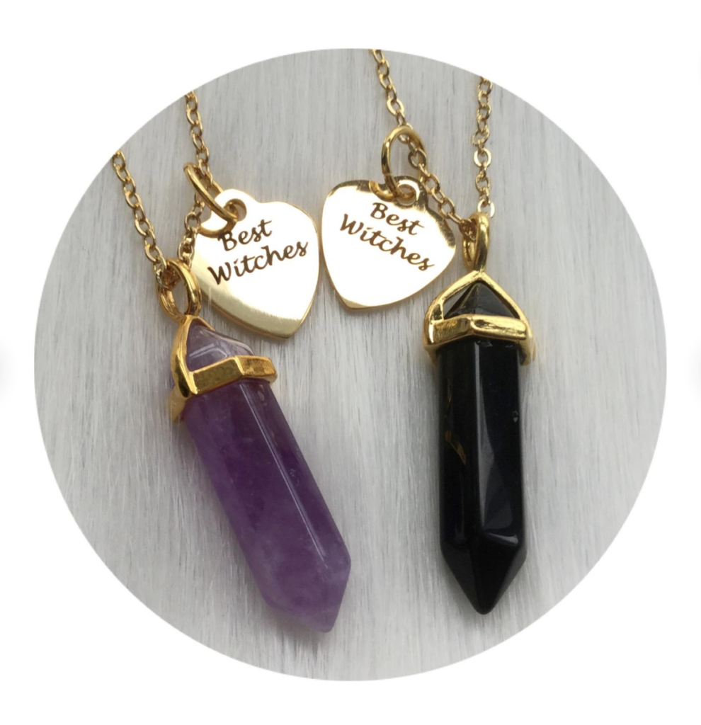 Best Witches crystal friendship necklaces by Lotus Fairy on Etsy on The Ultimate Witchy Gift Guide by Happy As Annie