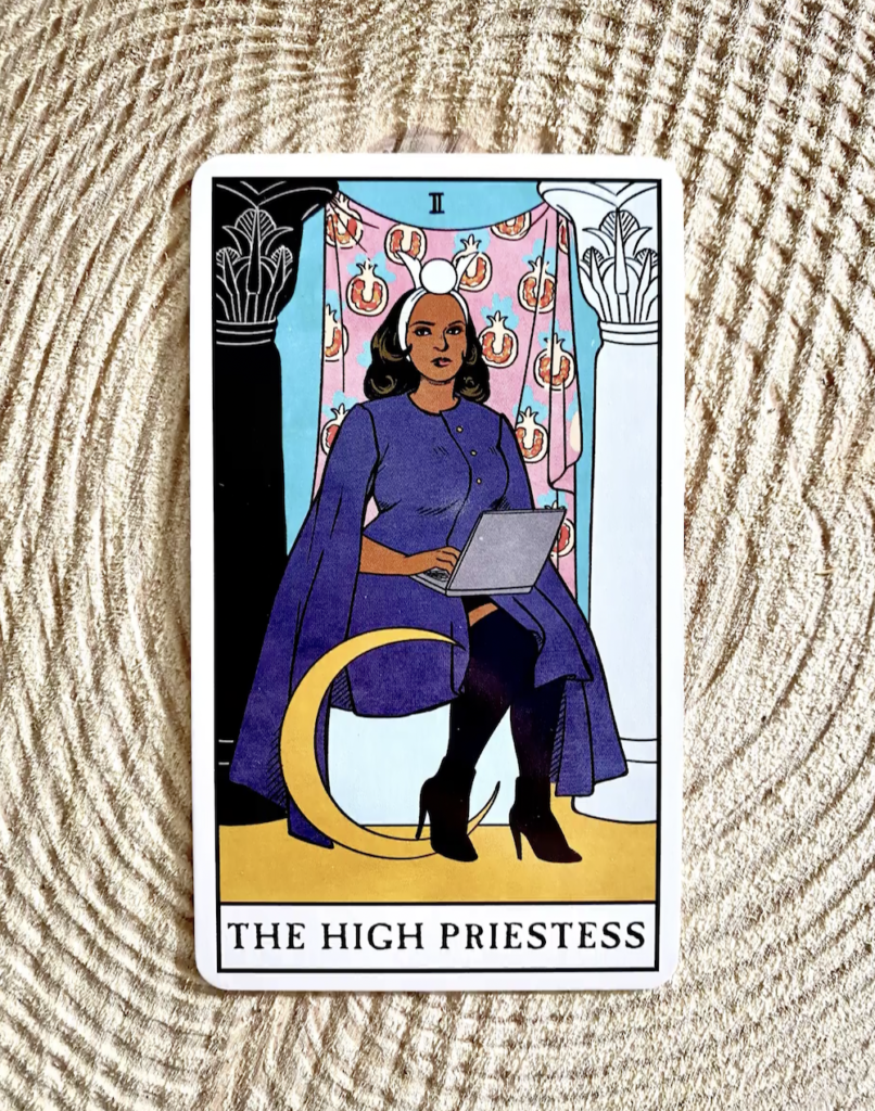 High Priestess tarot card in Modern Witch Tarot Deck by Lisa Sterle