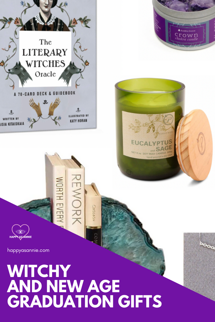 What do you get for the witchy grad in your life? This epic witchy graduation gift guide contains 30 witchy gift ideas that are perfect for the new age loving woo-woo graduate, your occult-loving witch graduate, and even your vaguely spiritual graduate friends and family members. #graduationgiftguide #graduationgifts #gradgifts #graduationgiftsforher #witchygifts #newagegifts
