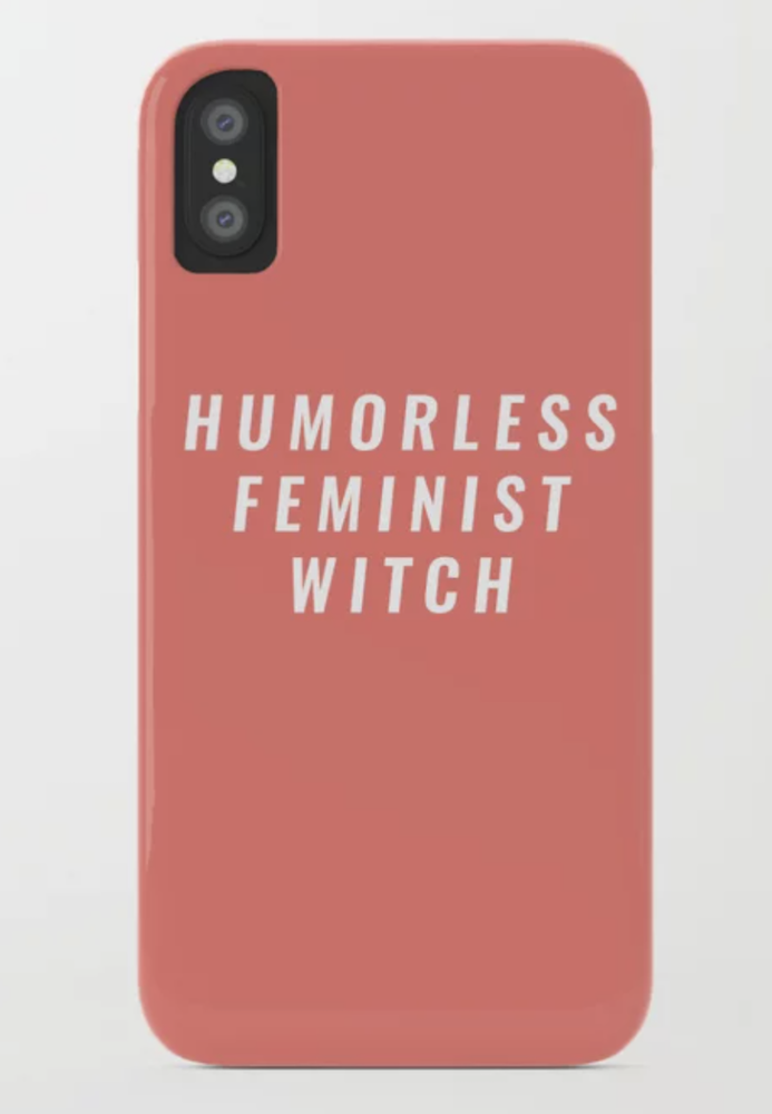 Humorless Feminist Witch iPhone Case from Society 6 | The Ultimate Graduation Gift Guide for the New Age Witchy Grad by Happy As Annie