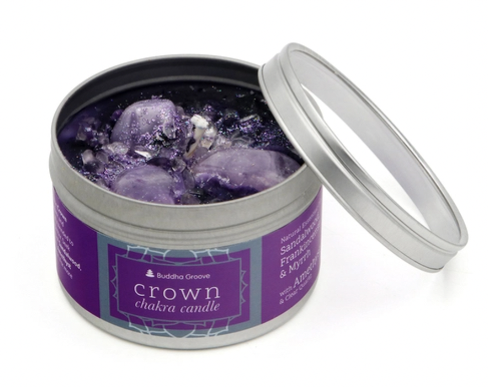 Crown Chakra Candle by Buddha Groove | The Ultimate Graduation Gift Guide for the New Age Witchy Grad by Happy As Annie