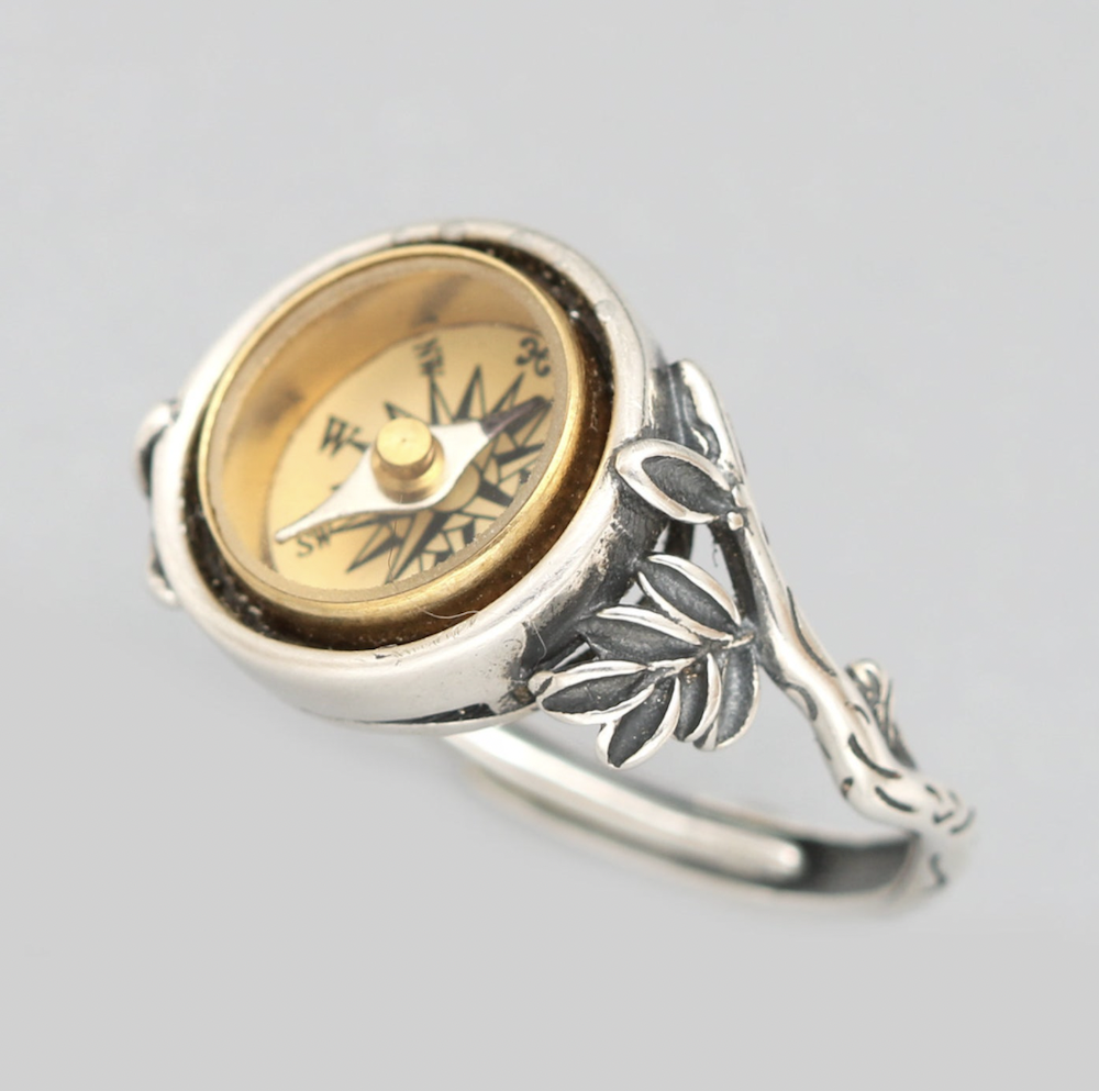 Vintage Compass Ring by Designs Bloom on Etsy | The Ultimate Graduation Gift Guide for the New Age Witchy Grad by Happy As Annie