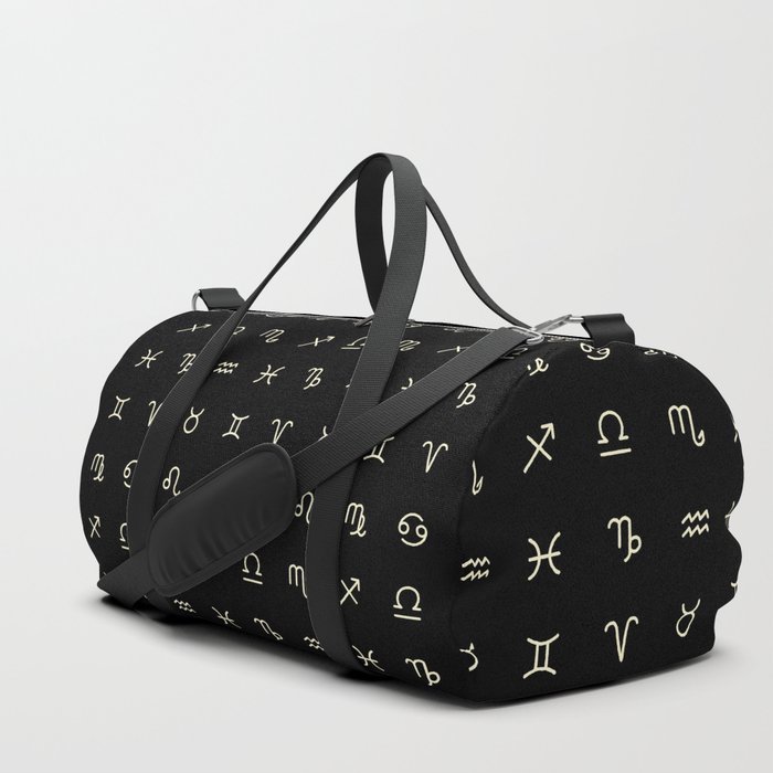 GradGifts_Zodiac Symbol Duffel Bag from Society 6 | The Ultimate Graduation Gift Guide for the New Age Witchy Grad by Happy As Annie