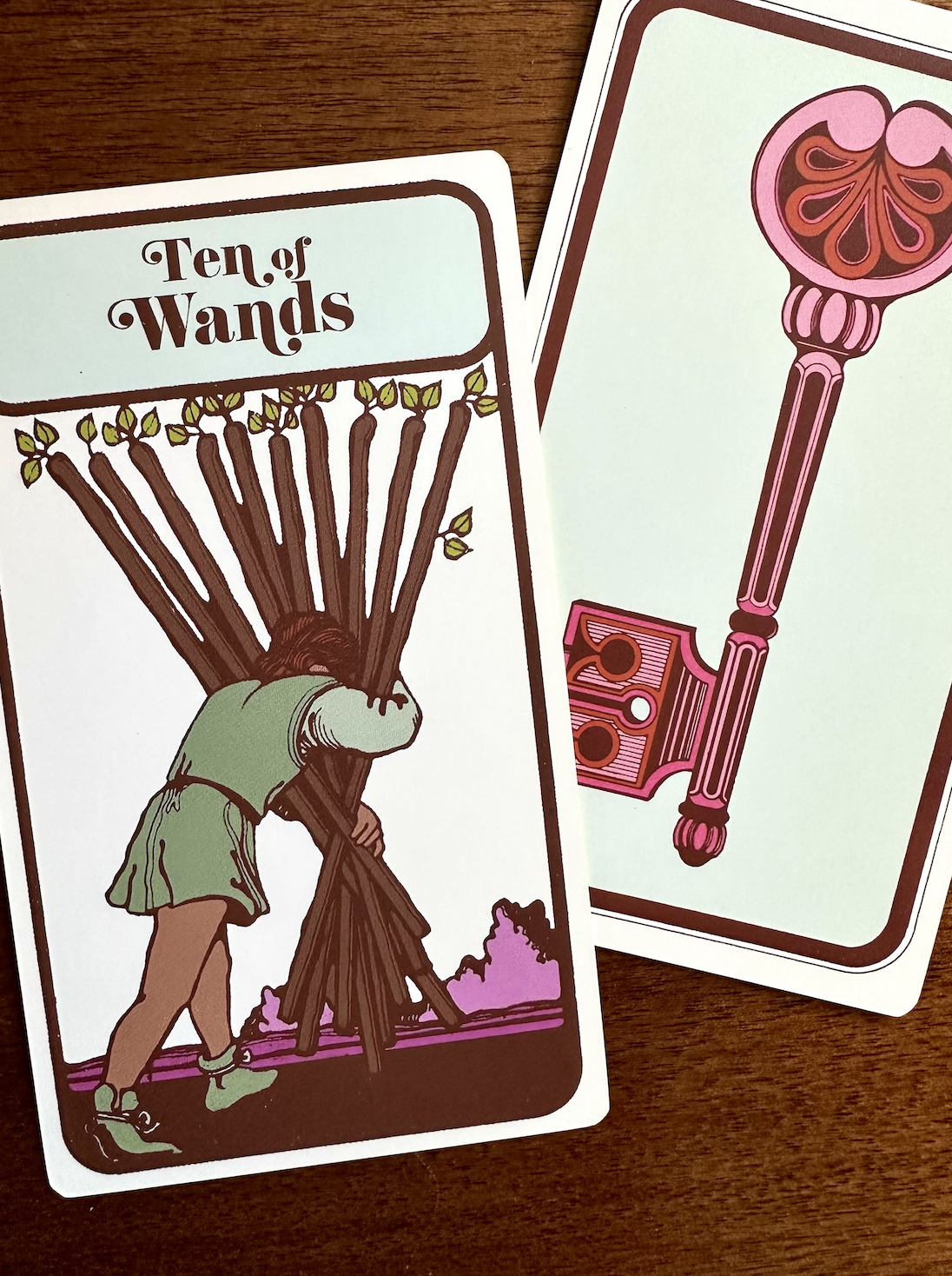 10 of Wands Tarot Card | Moon Baby Tarot Deck