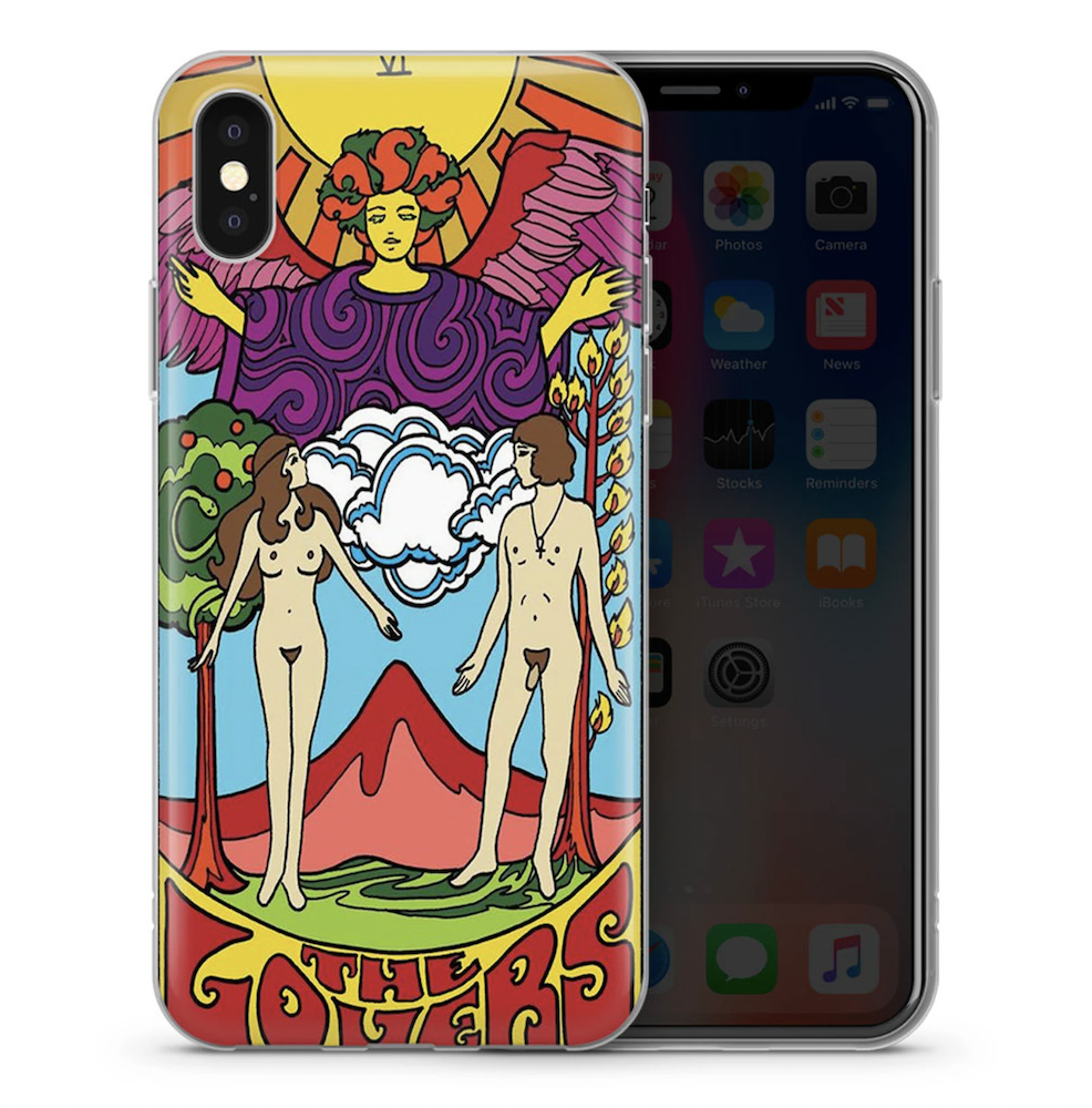 Psychedelic Colorful The Lovers Tarot Card Phone Case