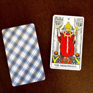The Hierophant Tarot Card from the Rider Waite Tarot Deck