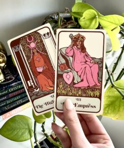 High Priestess and Empress Major Arcana Tarot Cards from Moon Baby Tarot Deck