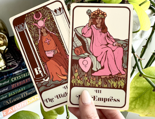 High Priestess and Empress Major Arcana Tarot Cards from Moon Baby Tarot Deck