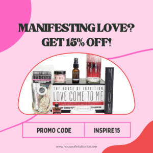 Use code INSPIRE15 to get 15% off the House of Intuition Love Come to Me Box - Attract your soul mate, bring joy, romance and sensual pleasure. Manifesting box. Spell box. Witch box.